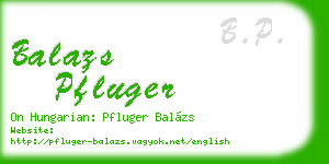balazs pfluger business card
